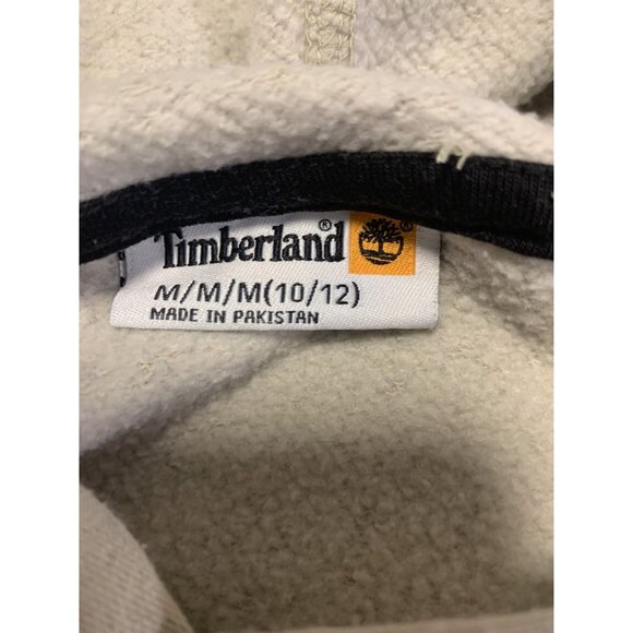 Timberland Boys Tan Hoodie M 10-12 Velvet Logo Kangaroo Pocket Outdoor Hiking - Picture 4 of 7